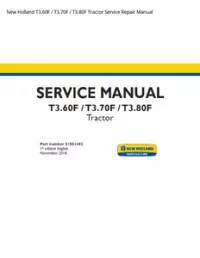 New Holland T3.60F / T3.70F / T3.80F Tractor Service Repair Manual preview