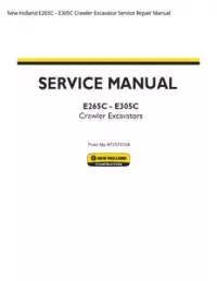 New Holland E265C – E305C Crawler Excavator Service Repair Manual preview