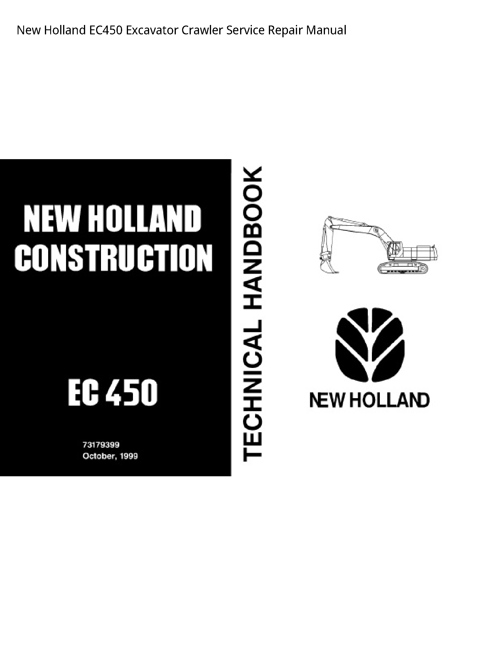 New Holland EC450 Excavator Crawler manual