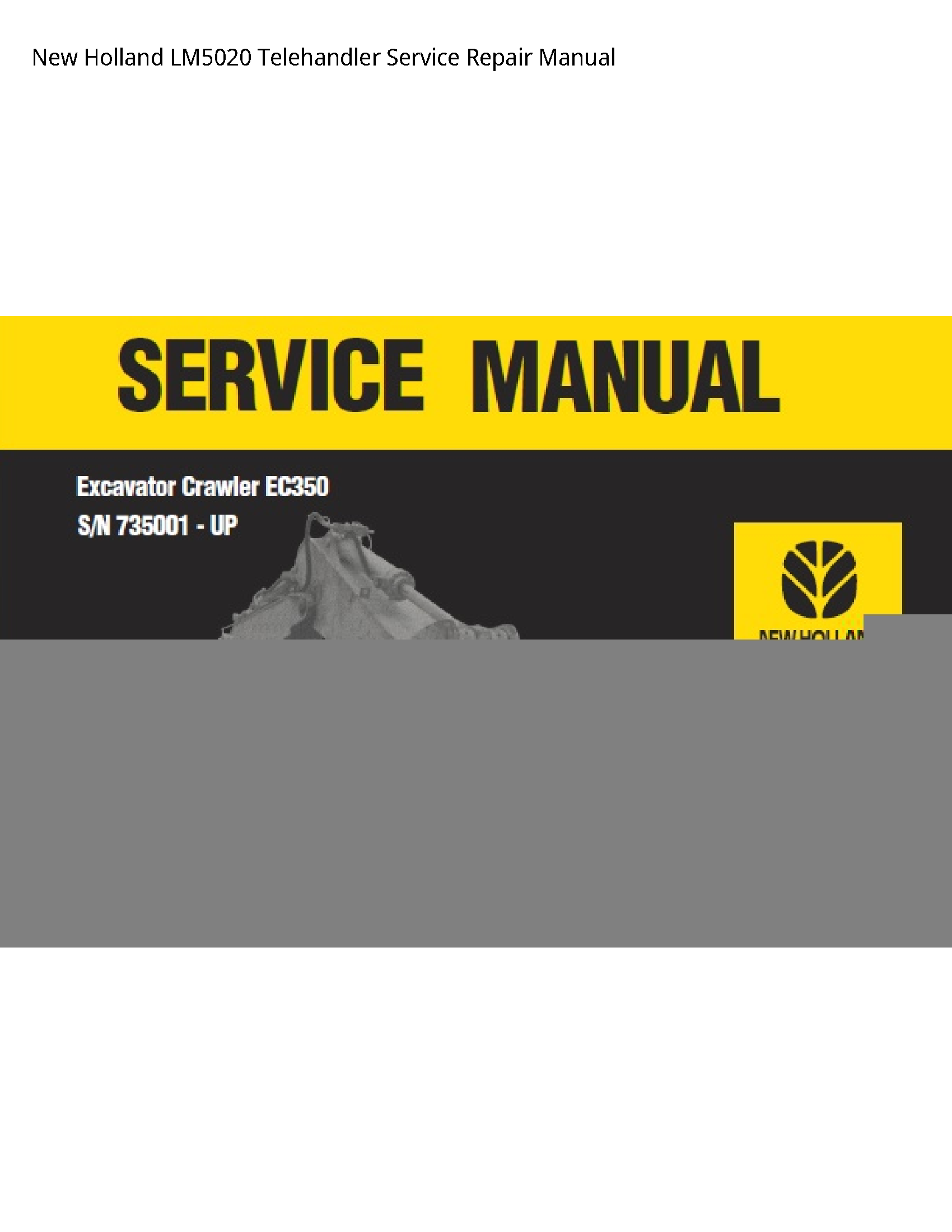 New Holland LM5020 Telehandler manual