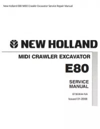 New Holland E80 MIDI Crawler Excavator Service Repair Manual preview