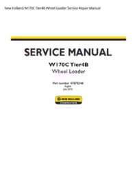 New Holland W170C Tier4B Wheel Loader Service Repair Manual preview
