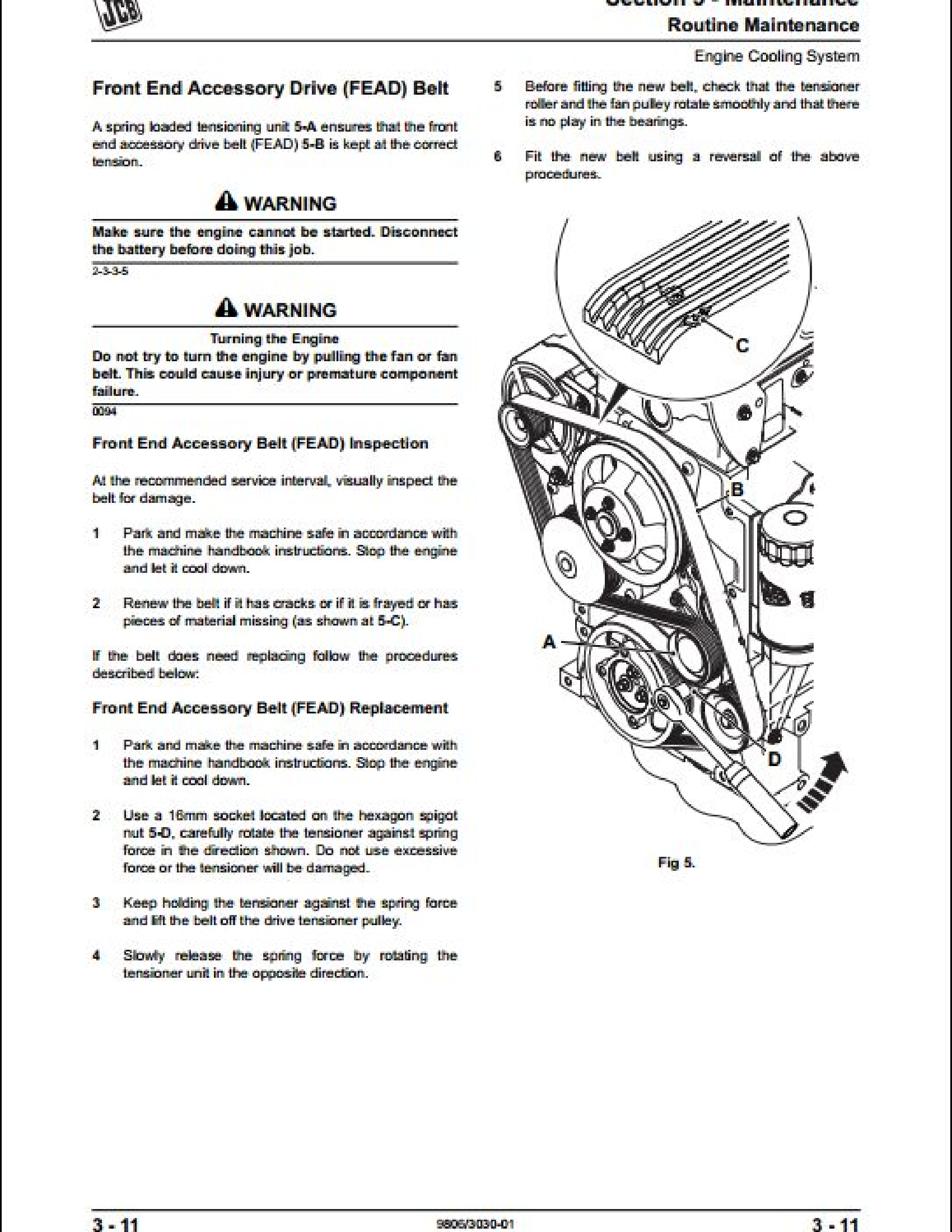 JCB JS330 -Tier II  Tier III Excavators manual