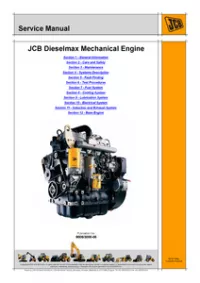 JCB Dieselmax Mechanical Engine (SA – SC Build) Service Repair Manual preview