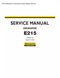New Holland E215 Excavator Service Repair Manual preview