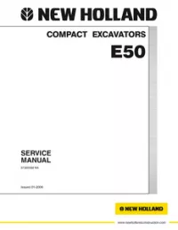 New Holland E50 Compact Excavator Service Repair Manual preview