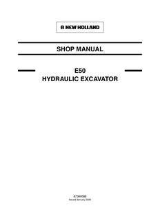 New Holland E50 Compact Excavator manual