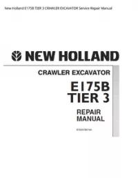New Holland E175B TIER 3 CRAWLER EXCAVATOR Service Repair Manual preview