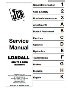 JCB 528-70 Loadalls Telescopic Handler manual