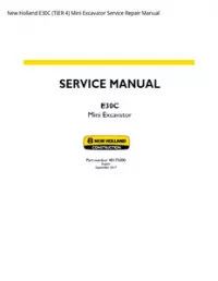 New Holland E30C (TIER 4) Mini Excavator Service Repair Manual preview