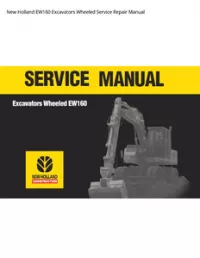 New Holland EW160 Excavators Wheeled Service Repair Manual preview