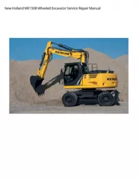 New Holland WE150B Wheeled Excavator Service Repair Manual preview