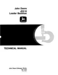 John Deere 510 Loader Backhoe Service Repair Mnual - TM1039 preview