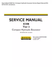 New Holland E30B Tier 3 Compact Hydraulic Excavator Service Repair Manual (PIN NETN31001 and above) preview