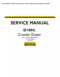 New Holland D180C Crawler Dozer Service Repair Manual (Made in Brazil) preview