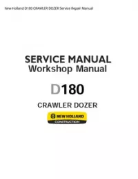 New Holland D180 CRAWLER DOZER Service Repair Manual preview