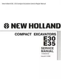 New Holland E30   E35 Compact Excavators Service Repair Manual preview