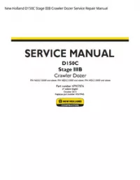 New Holland D150C Stage IIIB Crawler Dozer Service Repair Manual preview