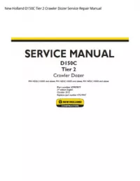 New Holland D150C Tier 2 Crawler Dozer Service Repair Manual preview