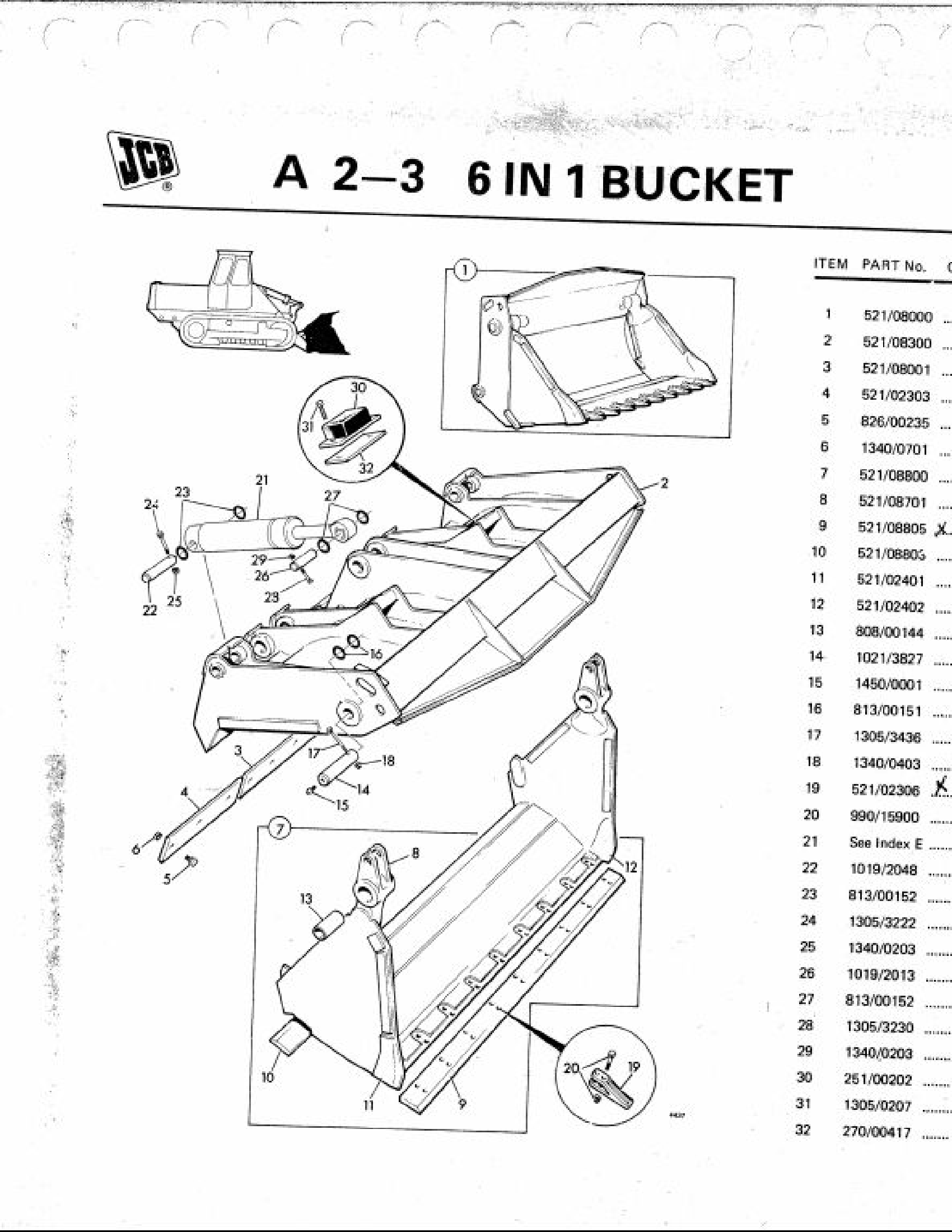 JCB 114 Crawler Loading Shovel Parts manual