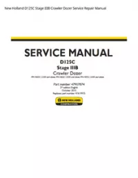 New Holland D125C Stage IIIB Crawler Dozer Service Repair Manual preview