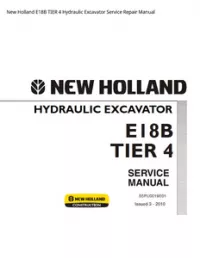 New Holland E18B TIER 4 Hydraulic Excavator Service Repair Manual preview