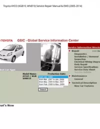 Toyota AYCO (KGB10  WNB10) Service Repair Manual & EWD (2005-2014) preview