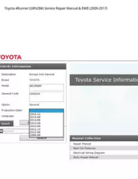 Toyota 4Runner (GRN28#) Service Repair Manual & EWD (2009-2017) preview