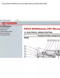 Toyota PRIUS (NHW20) SIL Service Repair Manual & EWD (2004-2009) preview