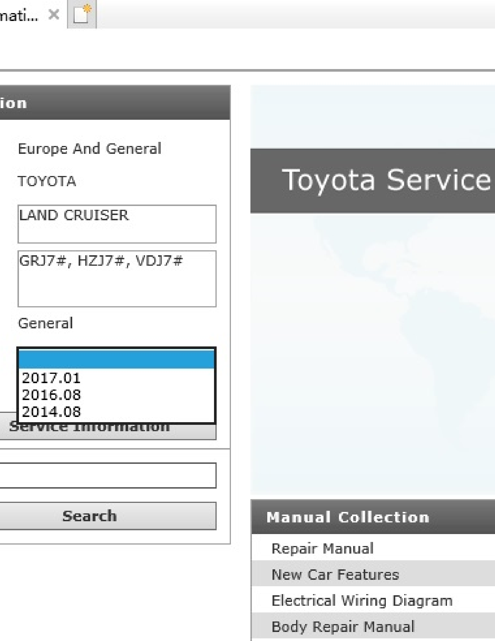 Toyota (GRJ7# LAND CRUISER manual