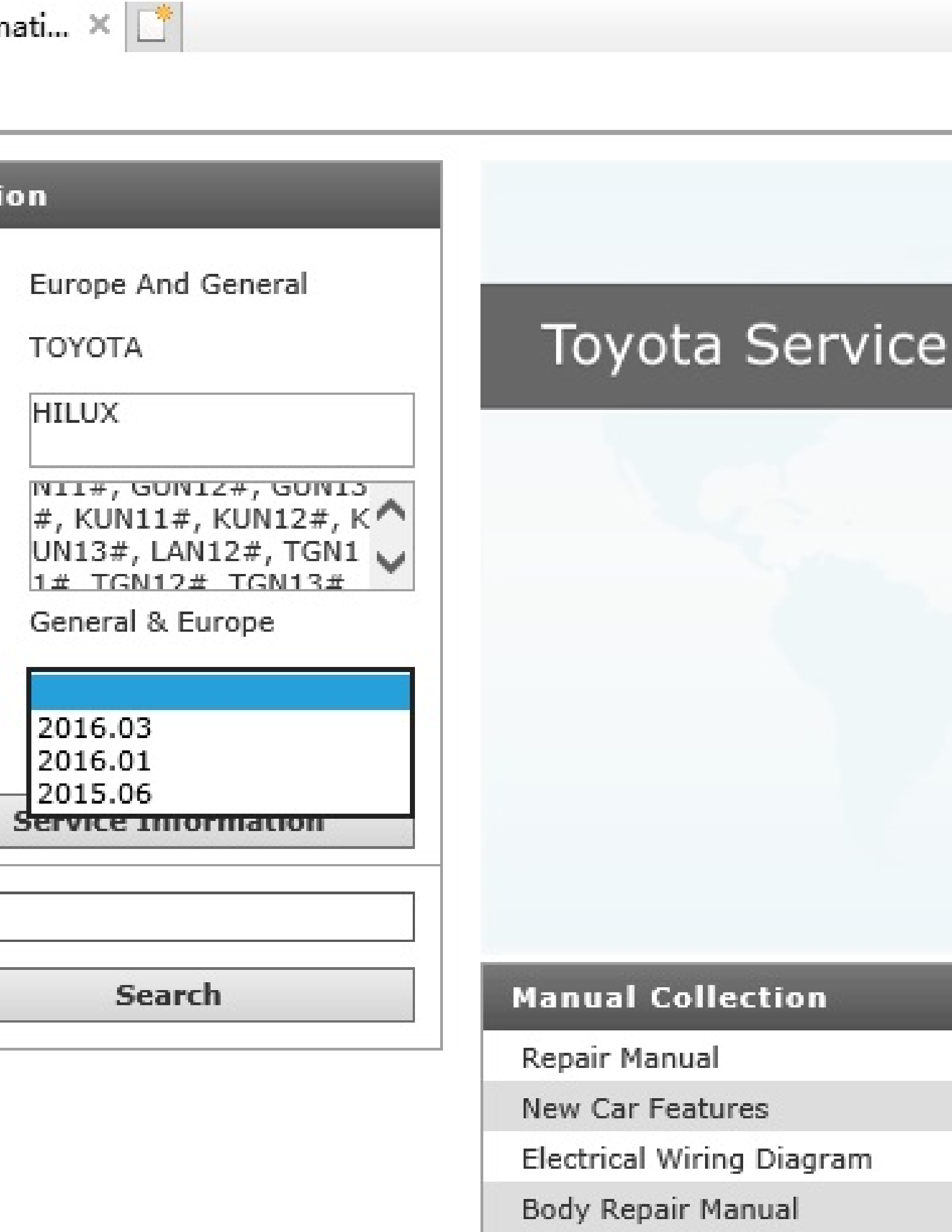Toyota (GGN12# HILUX manual
