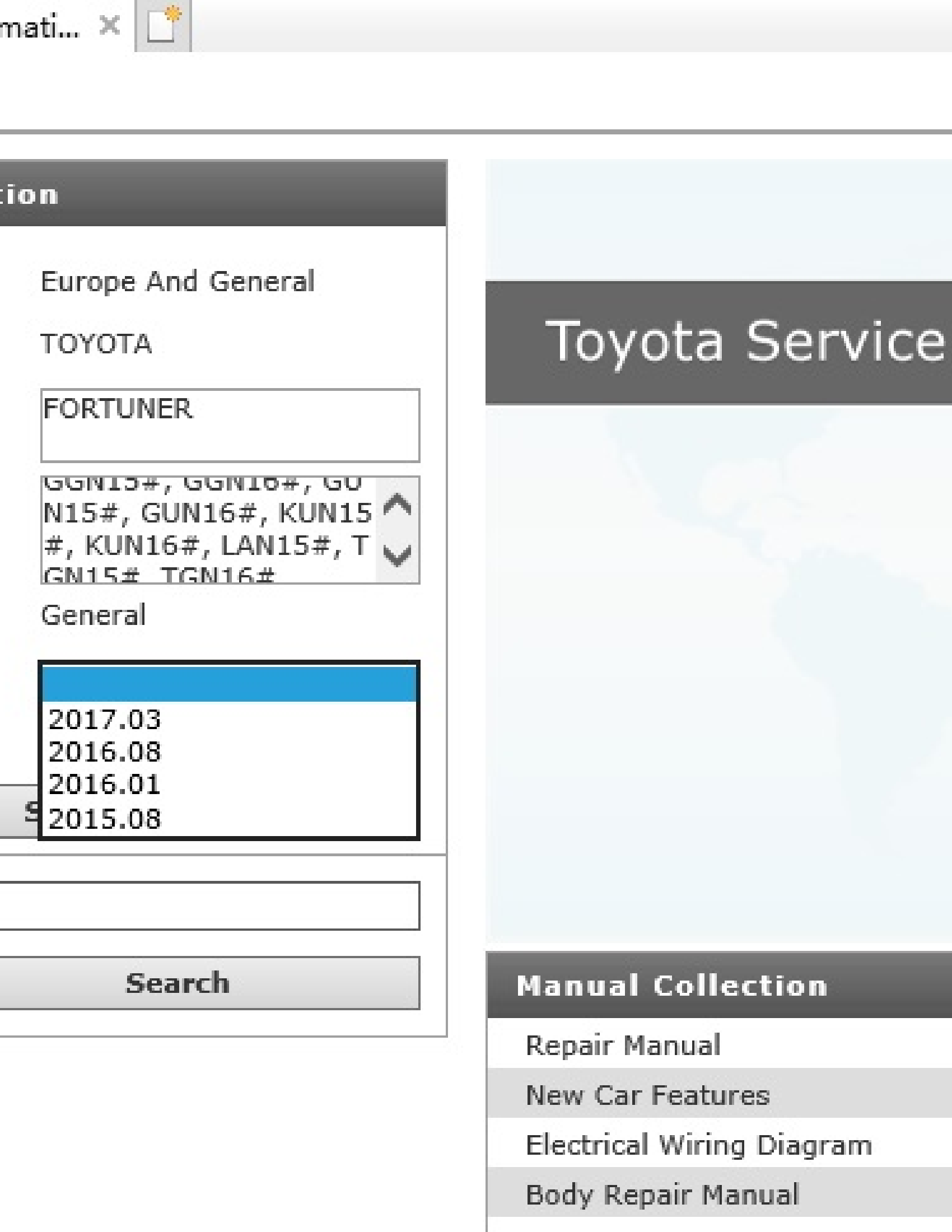 Toyota (GGN15# FORTUNER manual