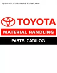 Toyota 02-2FG28 & 02-2FG30 Industrial Vehicle Parts Manual preview