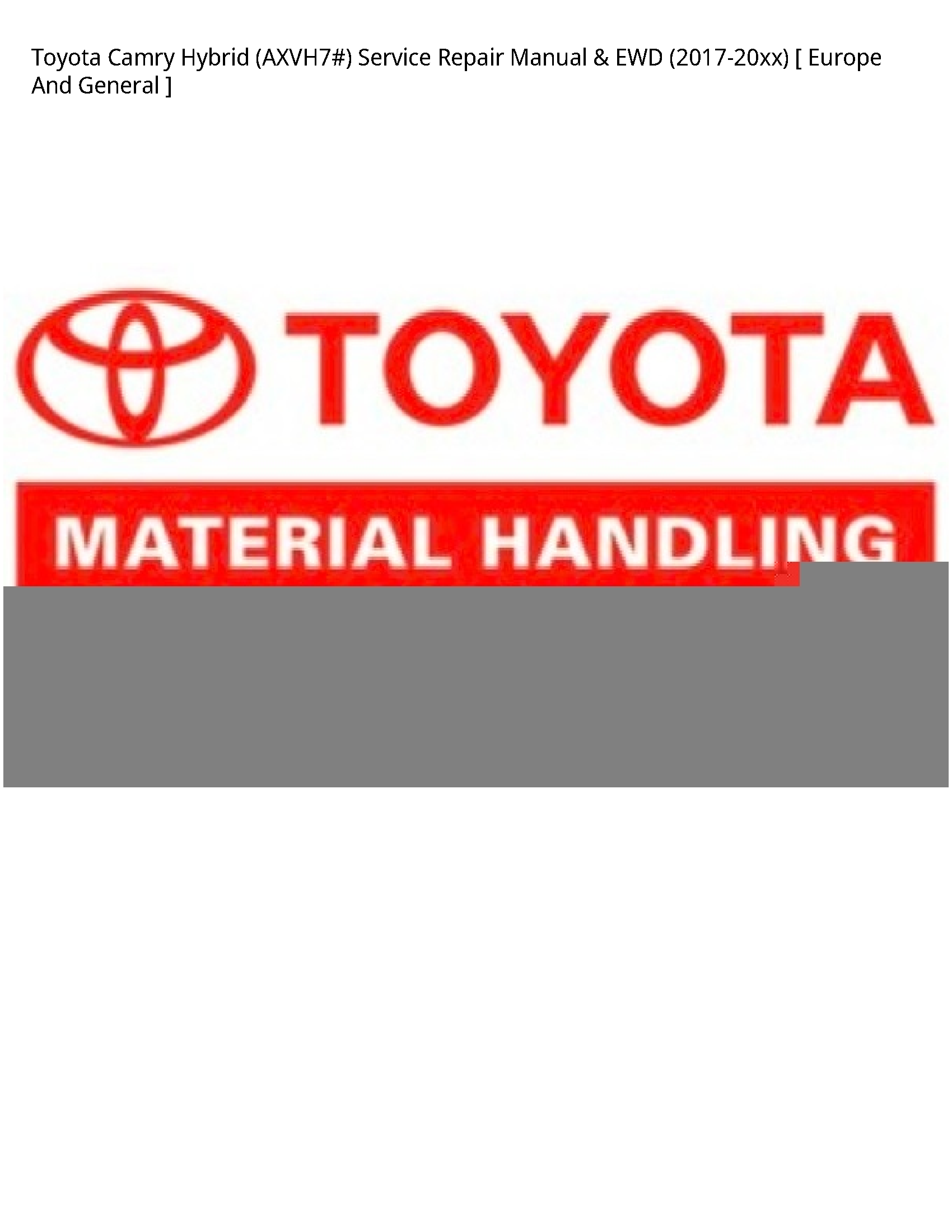 Toyota (AXVH7#) Camry Hybrid manual