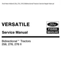 Ford New Holland 256  276  276 II Bidirectional Tractors Service Repair Manual preview