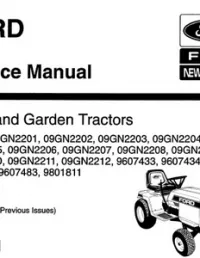 Ford New Holland 09GN2201 – 09GN2212   9607433   9607434   9607435   9607483   9801811 Lawn and Garden Tractors Service Repair Manual preview