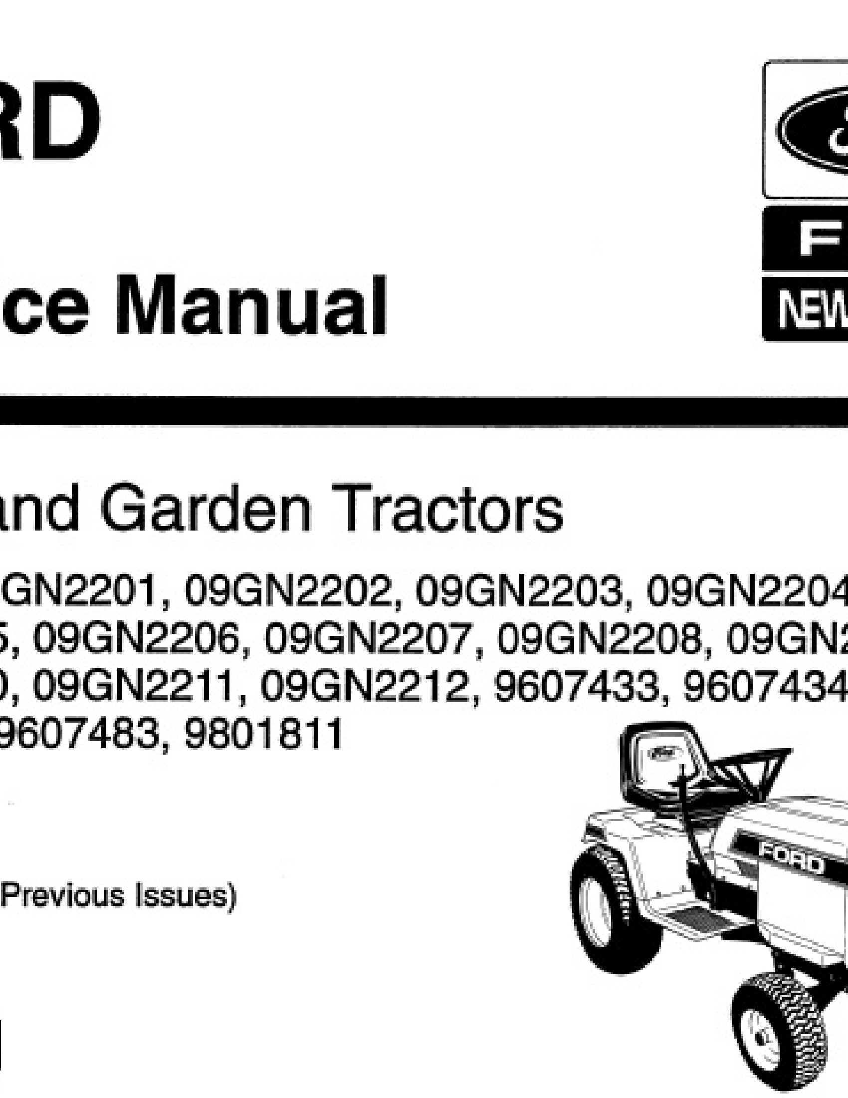  09GN2201 Lawn  Garden Tractors manual