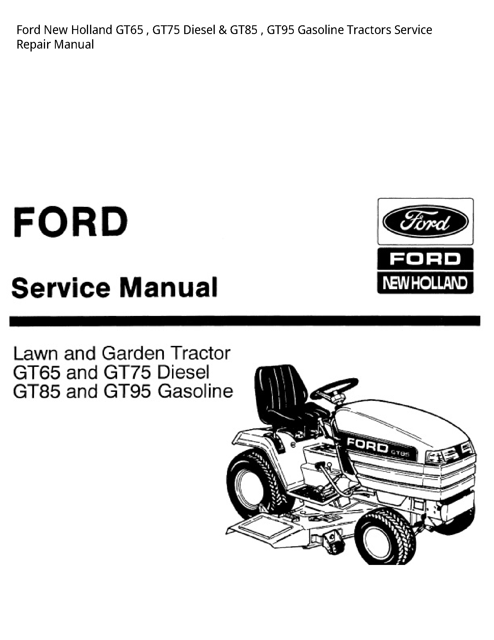  GT65 Diesel Gasoline Tractors manual