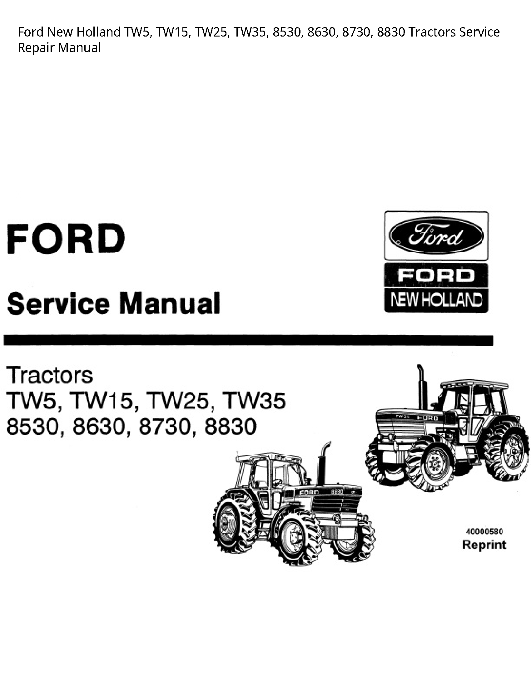  TW5 Tractors manual
