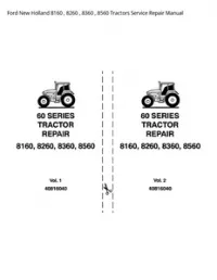 Ford New Holland 8160   8260   8360   8560 Tractors Service Repair Manual preview
