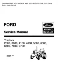 Ford New Holland 2600  3600  4100  4600  5600  6600  6700  7600  7700 Tractor Service Repair Manual preview