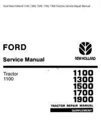 Ford New Holland 1100  1300  1500  1700  1900 Tractors Service Repair Manual preview