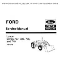 Ford New Holland Series 727  730  735 & 740 Tractor Loader Service Repair Manual preview