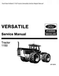Ford New Holland 1150 Tractor (Versatile) Service Repair Manual preview
