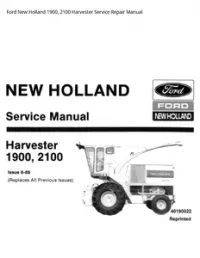 Ford New Holland 1900  2100 Harvester Service Repair Manual preview