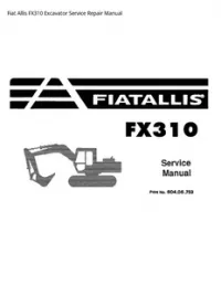 Fiat Allis FX310 Excavator Service Repair Manual preview