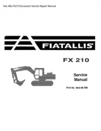 Fiat Allis FX210 Excavator Service Repair Manual preview