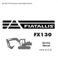 Fiat Allis FX130 Excavator Service Repair Manual preview