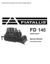 Fiat Allis FD145 Crawler Tractor Service Repair Manual preview