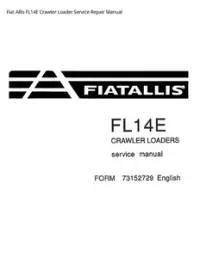 Fiat Allis FL14E Crawler Loader Service Repair Manual preview